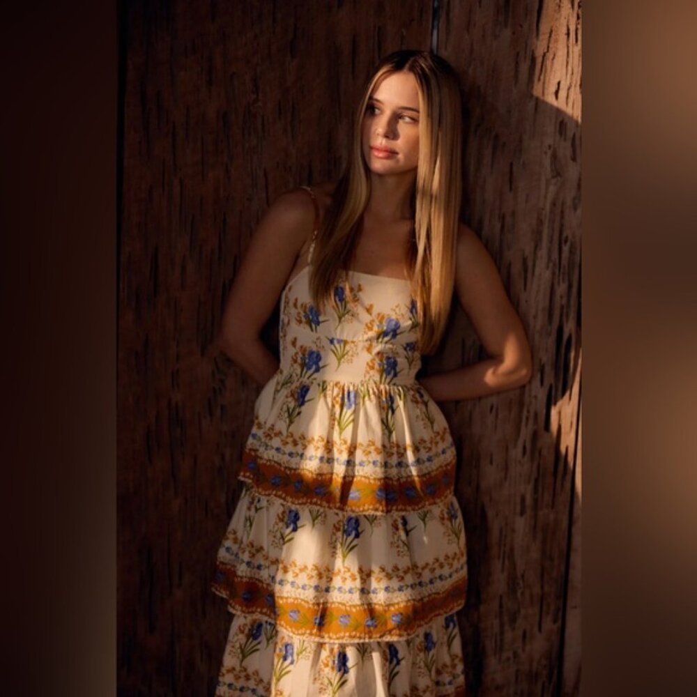 NWT Olivia by Livro Ophelia Midi Dress Size Small Boho Cottagecore - Picture 2 of 6